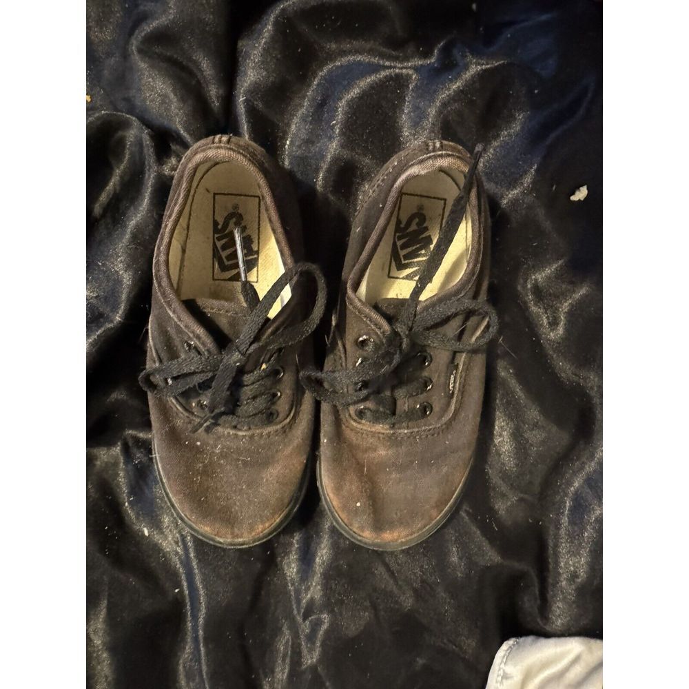 kids vans shoes size 9.5 Brown Faux Leather Look